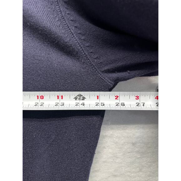 Vintage Lands' End Cotton Cashmere Sweater Mens XL 46-48 Blue V Neck Pullover - Picture 4 of 8